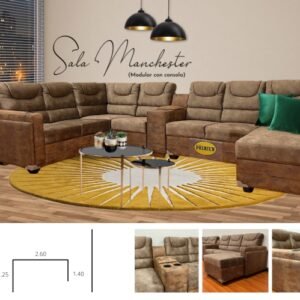 SALA MANCHESTER MODULAR CON CONSOLA PRIMIUM