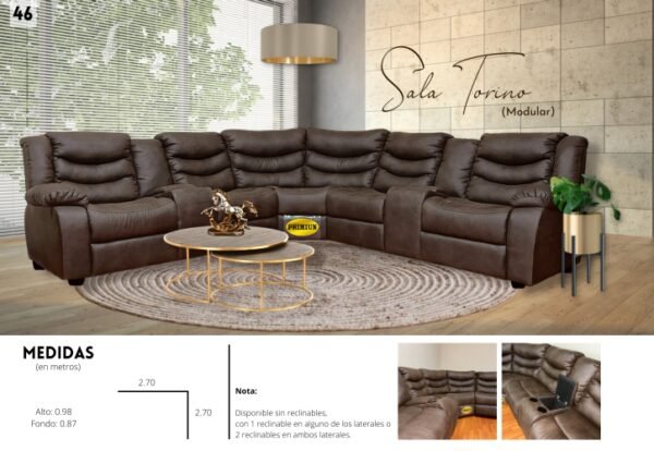 Sala Torino Modular de Cuero  Primium