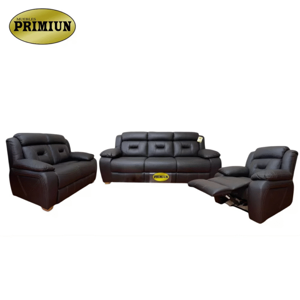 Sala Florentina (3-2-1) Reclinable de Cuero Primium - Imagen 3